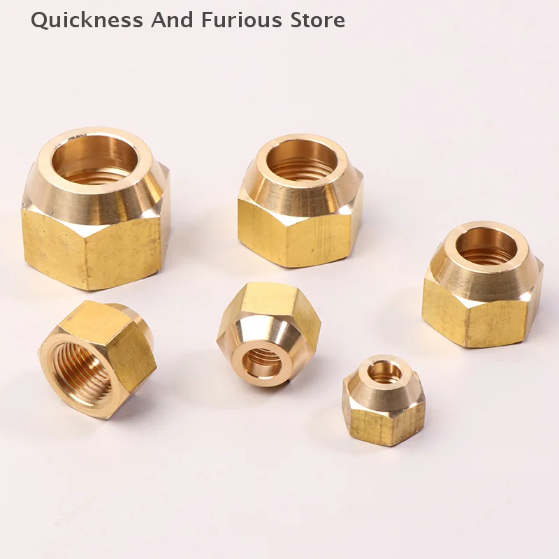 

1 шт., 45 градусов SAE-стандарт, 1/4 дюйма, 3/8 дюйма, 1/2 дюйма, 3/4 дюйма, раструбная латунная гайка, фитинг для труб, адаптер, кондиционер