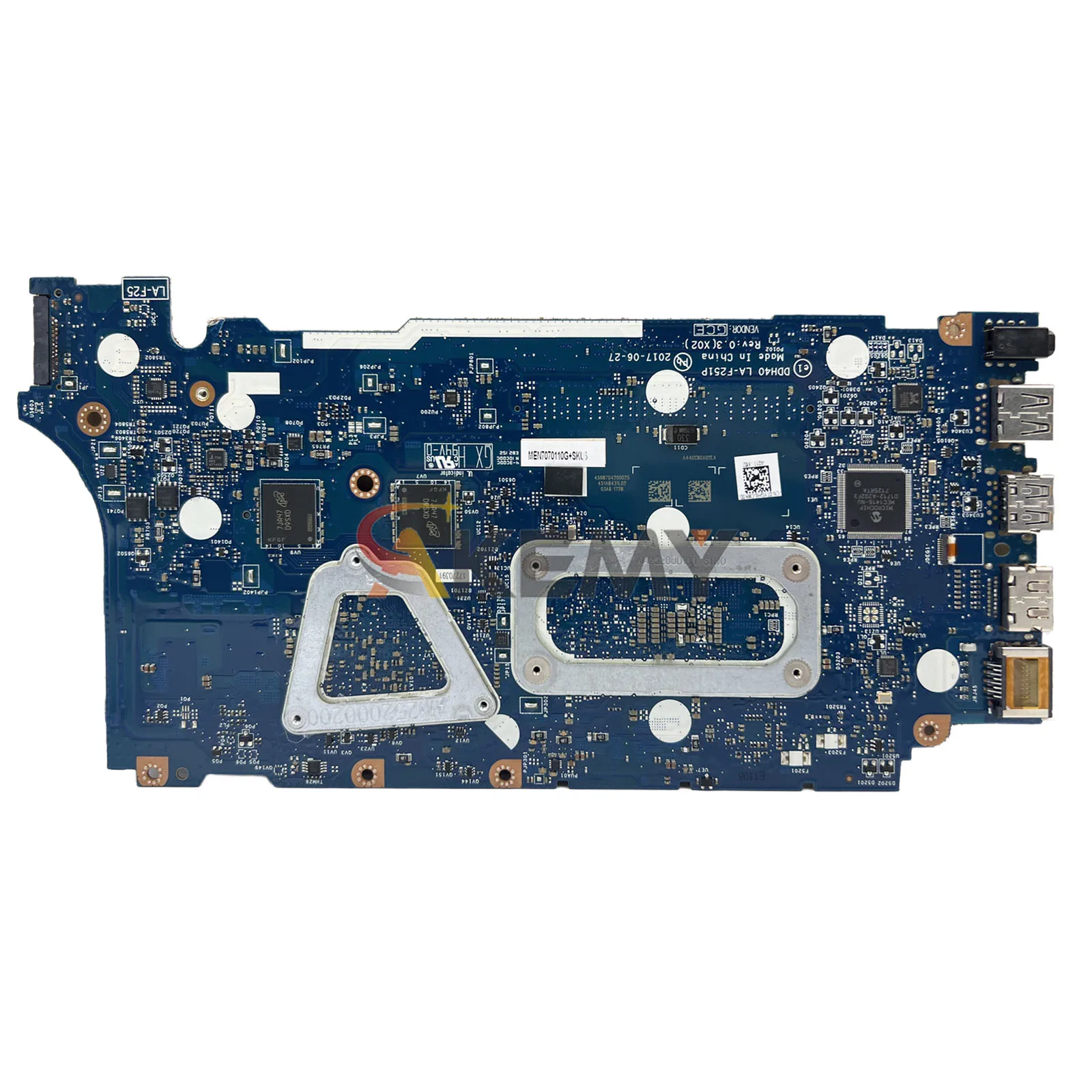 Laptop Motherboard For DELL Inspiron 7472 7572 LA-F251P with I5-8250U I7-8550U CPU MX150 0DVY4W DDR4 Tested OK