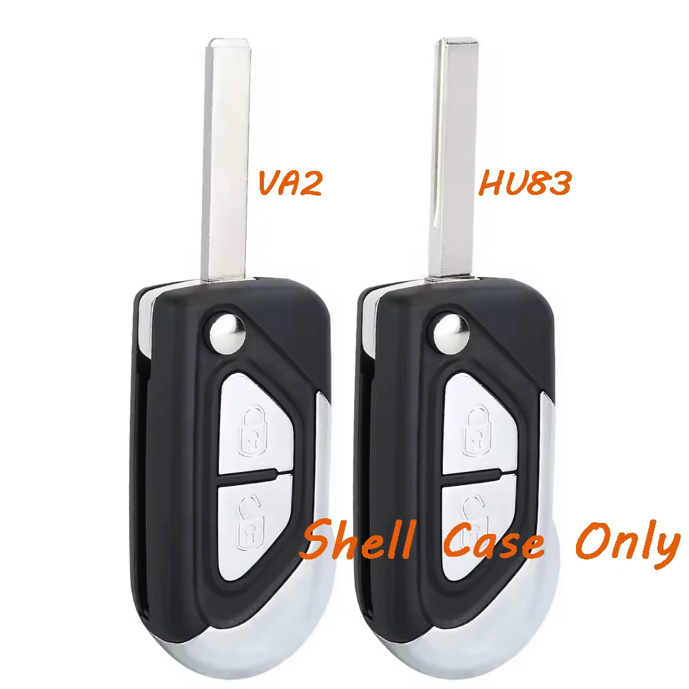 High Quality Remote Key Shell Case Fob for Citroen C3 DS3 2009 2010 2011 2012 2013 2014 2015 2016 2 Buttons VA2 HU83 Key Blade