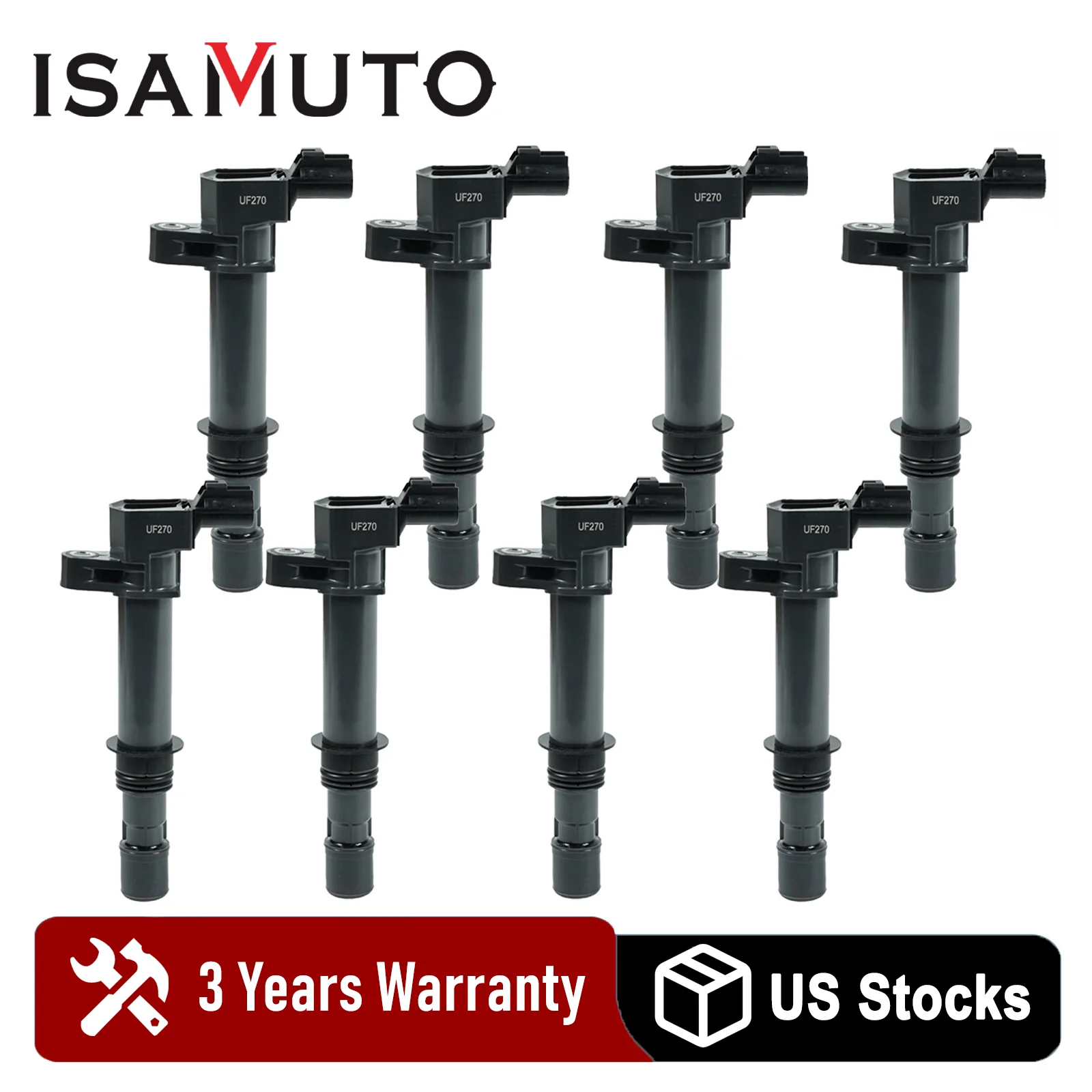 

ISAMUTO UF270 8PCS Ignition Coils For Dodge Dakot Durango RAM 1500 4.7L V6/8 Engine Replace High-performance Auto Parts
