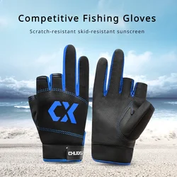 Fishing Gloves Man Summer Sun Protection Stab Waterproof Ultra-thin Road Sub-fishing Equipment Special Dew Three-finger Flying