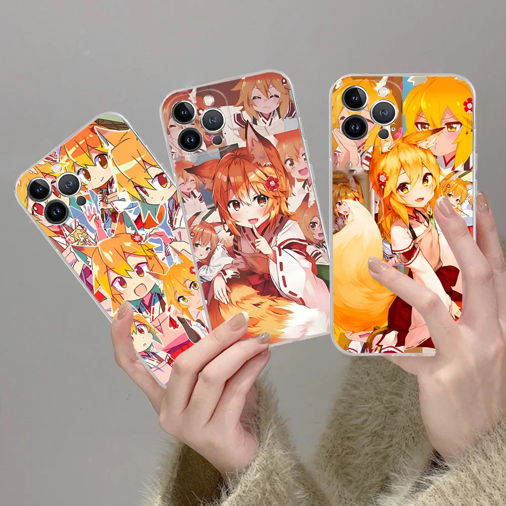 The Helpful Fox Senko-san Wall Phone Case Silicone Soft for iphone 15 14 13 12 11 Pro Mini XS MAX 8 7 6 Plus X XS XR Cover