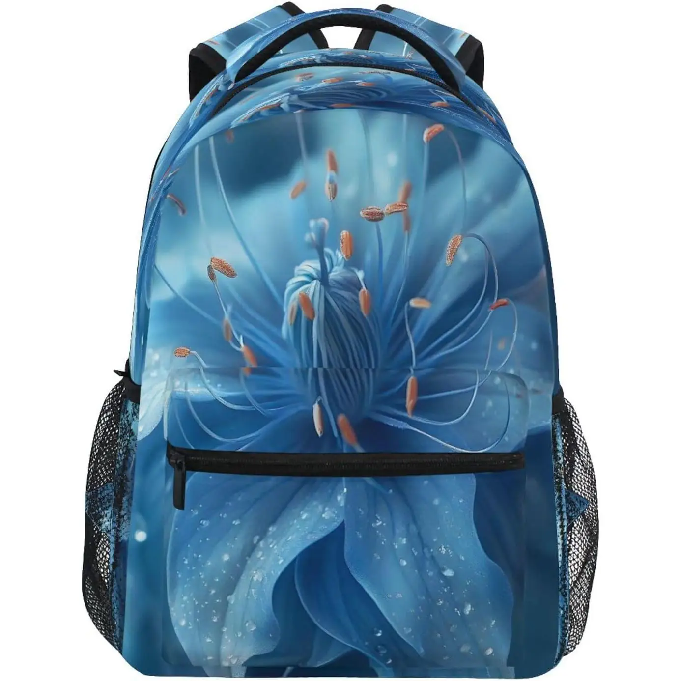

Blue Flower Blossom Backpack for School Boys Girls Adults Kids Bookbag Laptop Bag Casual Daypack for Travel Outdoor Camping