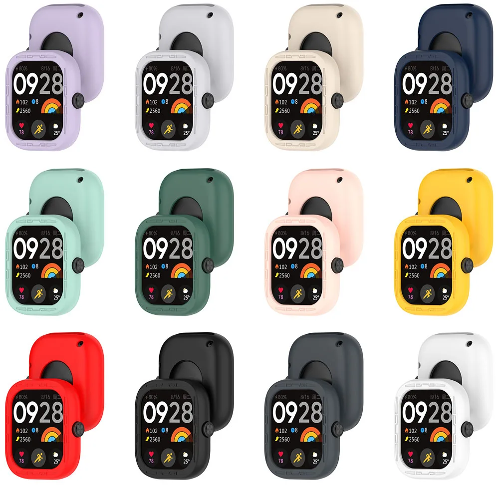 Cover Cases For Redmi Watch 4 Watch4 Soft and Durable Silicone Lightweight Hollow Case Protector Screen Protector Accessories