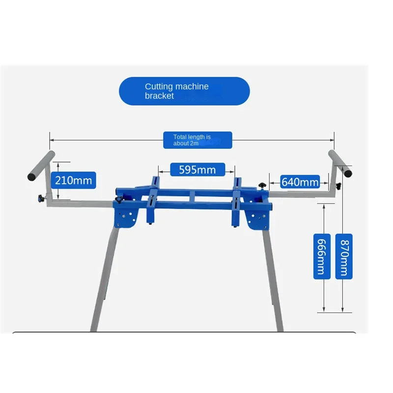 Multifunctional Cutting Machine Bracket Aluminum Machine Miter Saw Workbench Portable Foldable Woodworking Non Wheeled Bracket