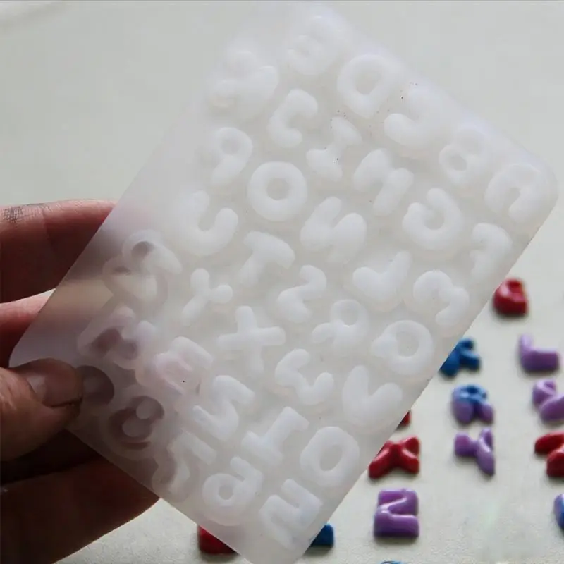 QX2E Number Letter Silicone Molds For Making Mechanical Keyboard Keycap Resin Charm