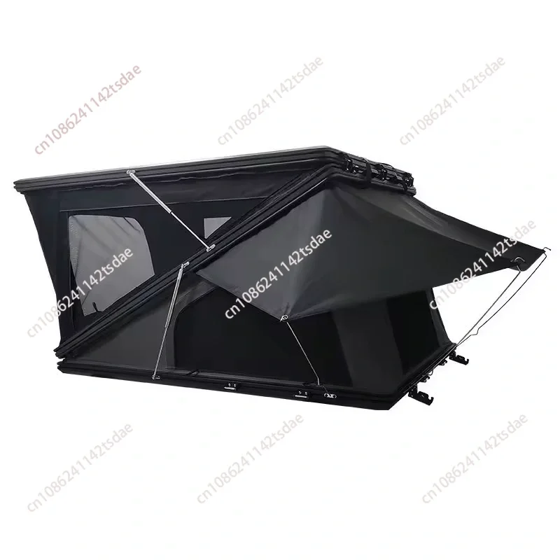 

Z-Shaped Aluminum Hard Shell Waterproof Oxford Cloth Large Space Camping Roof Tent Without Mattress