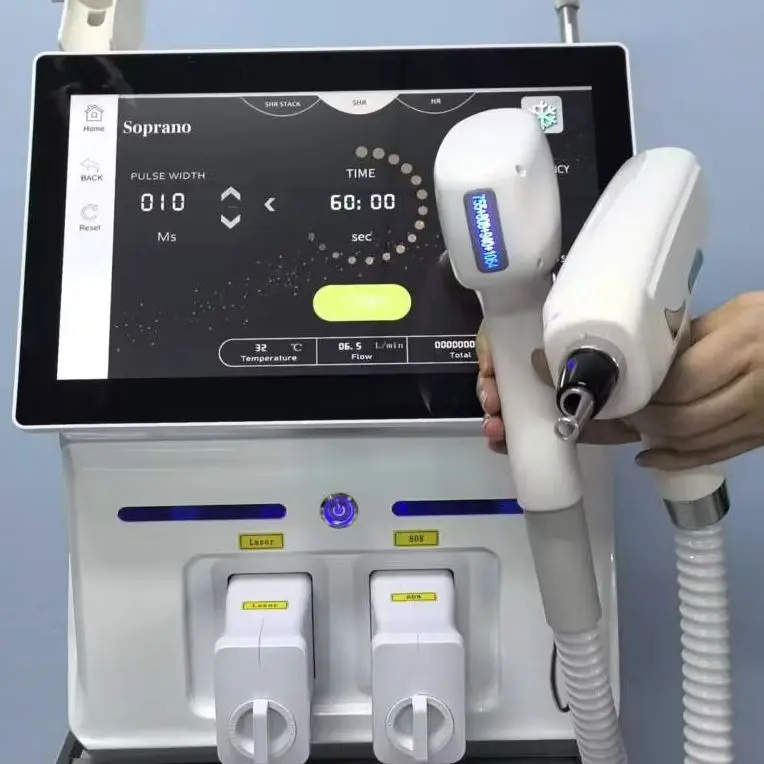 Professional DiodeLaser 10BARS 4Wavelength For Tattoo Removal Permanent Painless Hair Removal Ice Cooling System Beauty Equipmen