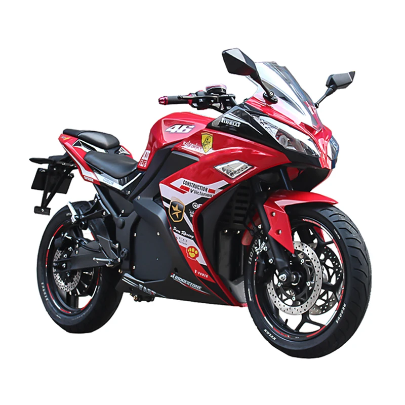 2022 EEC 72V 4000W Adult Super Racing Sport Electric Motorcycle 80Ah Long Range Powerful 80km/h Motorbike