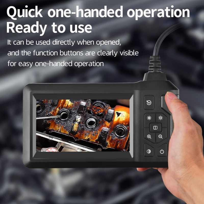 4.3" IPS LCD Borescope Sewer Camera 1080P IP67 Waterproof Snake Camera with Adjustables LED Lights for Car Home Automotive view 4