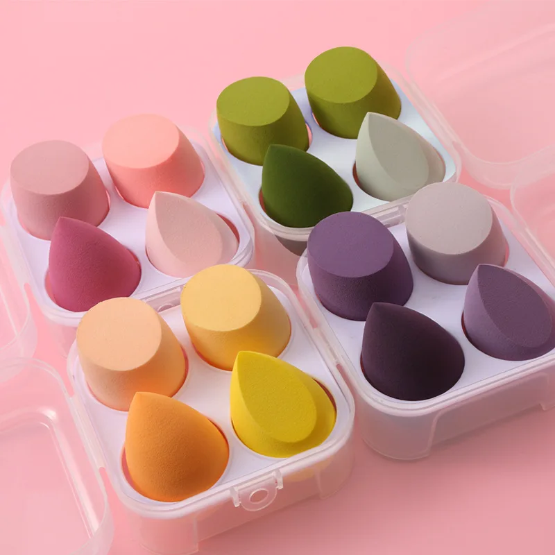 4/6pcs Makeup Puff Sponge Set Cosmetics Powder Puff Wet and Dry Combined Cosmetic Puff Women Facel Foundation Powder Makeup Tool