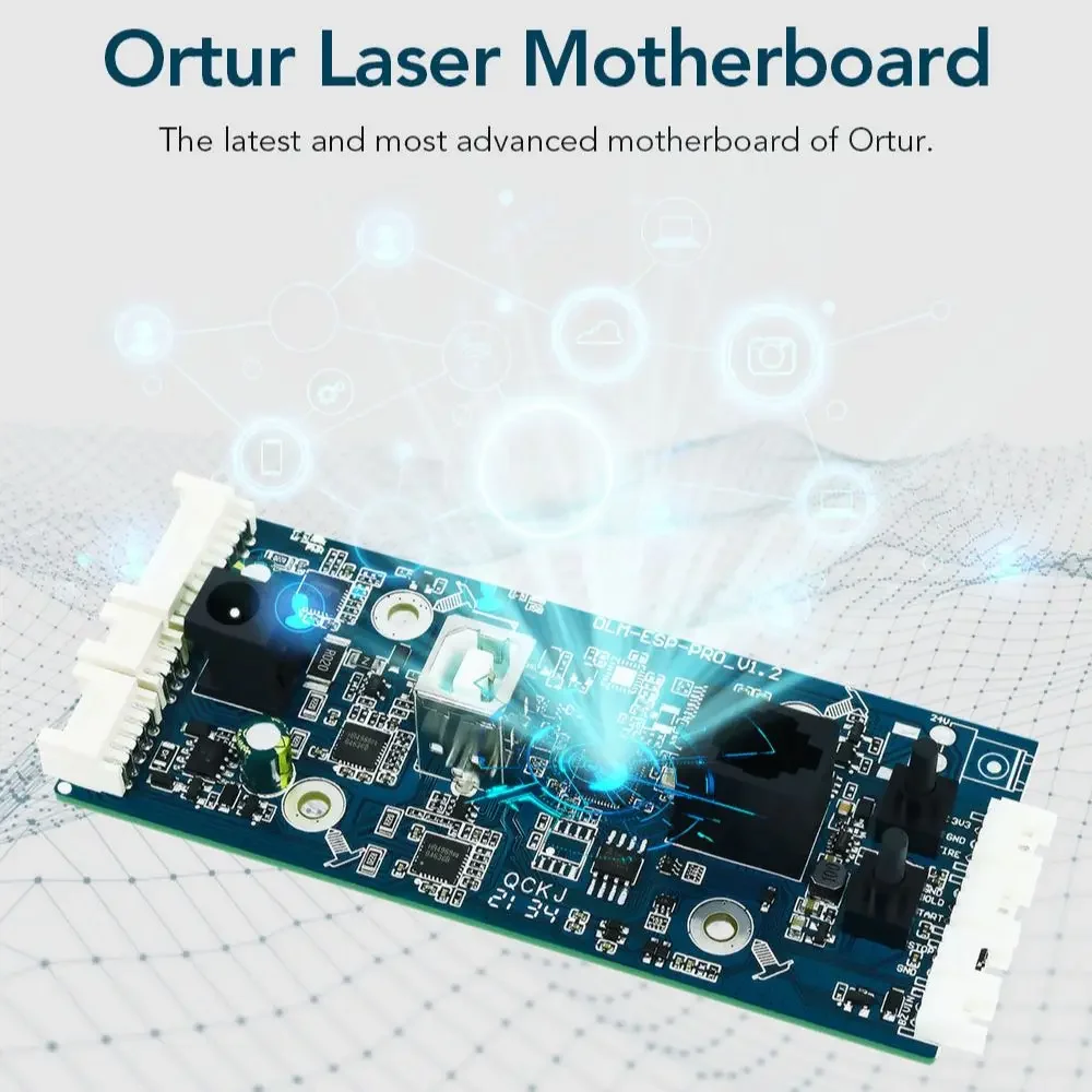 Imagem -02 - Ortur-laser Mestre Gravação e Máquina de Corte Placa Mãe Placa de Controle Avançada Poderoso Smarter Faster Olm2 Pro s2