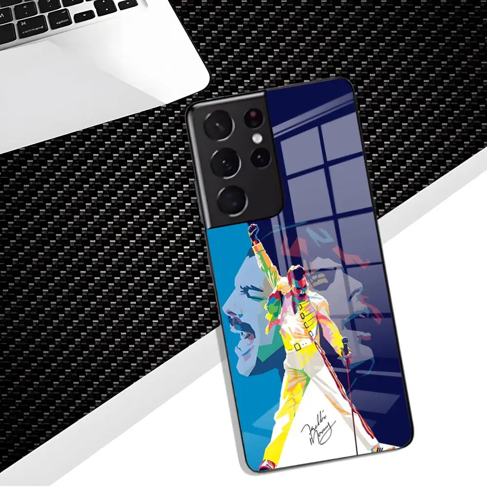 Rock Q-Queen-S BandS Phone Case For Samsung S26 S25 Edge Ultra 23 22 21 20 Ultra Plus S24 Fe Glass Cover