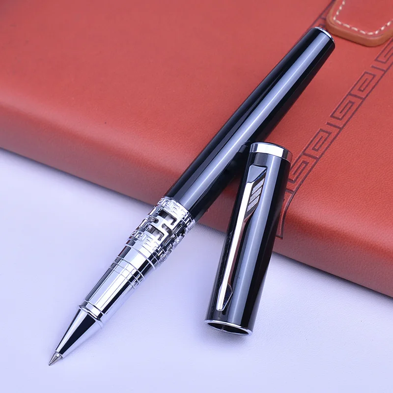 Luxury Metal Ballpoint Pen Sculpture Pattern Roller Pen Office  Stationary 0.7mm Business Writing Customized Name Text Logo Gift