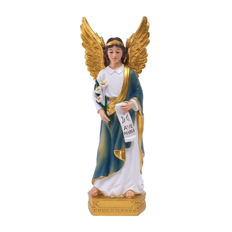 

G6DA Christian Angel Figurine Holy Catholic Figure Statue Collectible Crafts Gift for Children Adult Birthday Housewarming