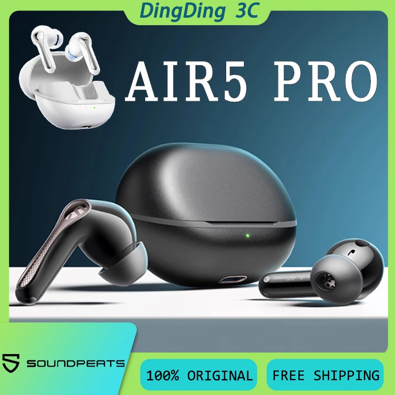

SoundPEATS Air5Pro Wireless Bluetooth Earphone With Mics Noise Redutcion Long Battery Life IPX5 Waterproof Custom Sports Earbuds