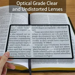 New Full Page Large Sheet Magnifier Magnifying Glass Reading Aid Glass Page Magnifying Lens Ultra-thin Reading Magnifier New
