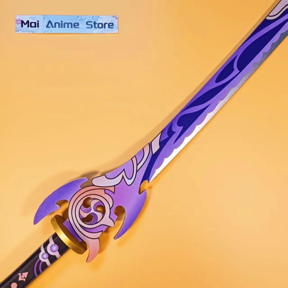 39in جينشين تأثير كاتانا الأصلي صابر السيف الخشبي الحجم الحقيقي اليابانية كاتانا أنيمي تأثيري الدعامة النينجا سكين لعبة غير حادة هدية