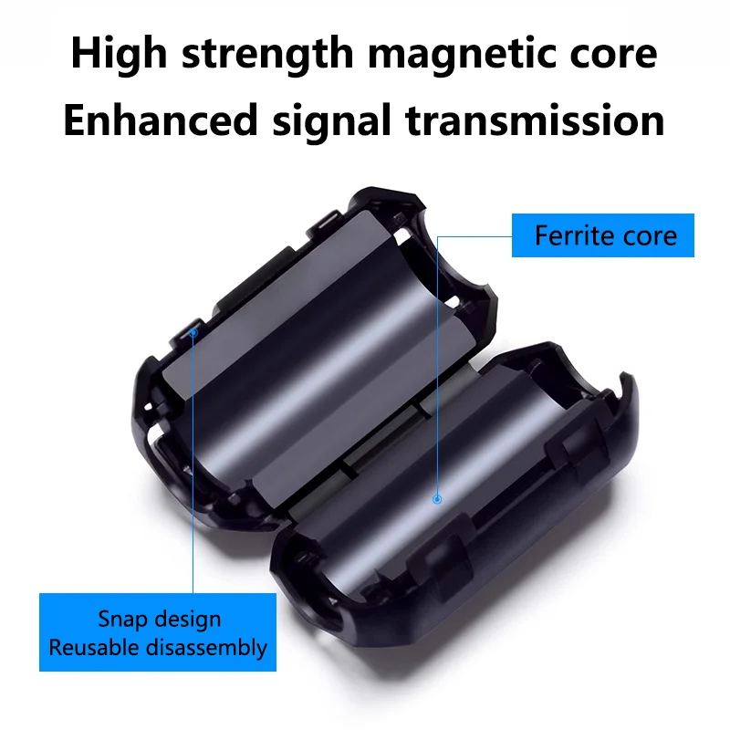 20 szt. 3.5/5/7/9/13mm ringowy zacisk koralik ferrytowy dławik EMI RFI filtr szumów zatrzaskowy do czarnego magnetycznego zatrzasku
