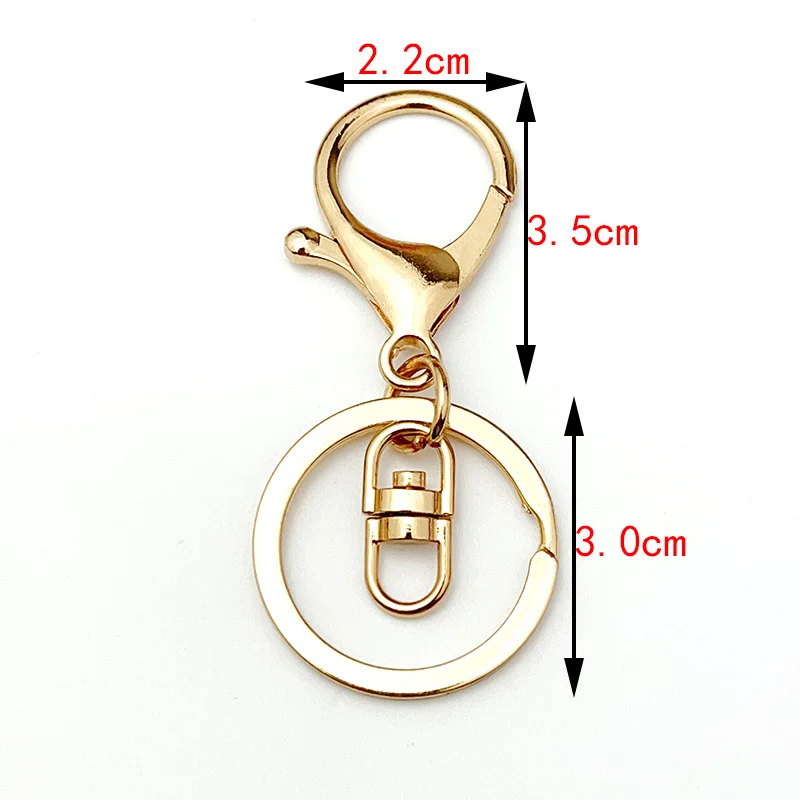 6/30Pcs Metall Große Karabinerverschluss Schlüssel Kette Trennung Ring Schlüssel Verschluss Lock Ring Hause DIY Tasche Spielzeug anhänger Zubehör Großhandel – Detail 1