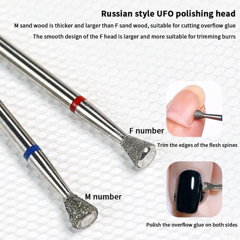 1 pz fresa diamantata punte per trapano per unghie calve per accessorio per manicure punta da trapano per unghie strumenti per rimuovere le cuticole