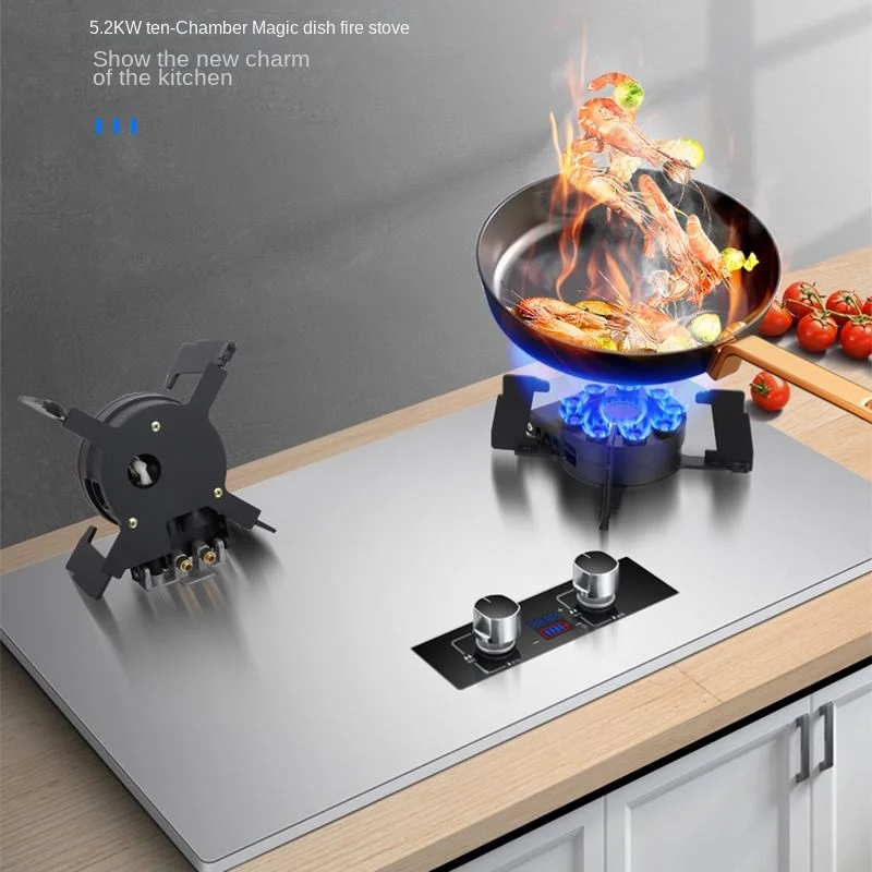 Gas StoveDesktop Embedded Bilateral Timing Safety Child Lock Flipping Furnace Head Flameout Protection Liquefied Gas Natural Gas