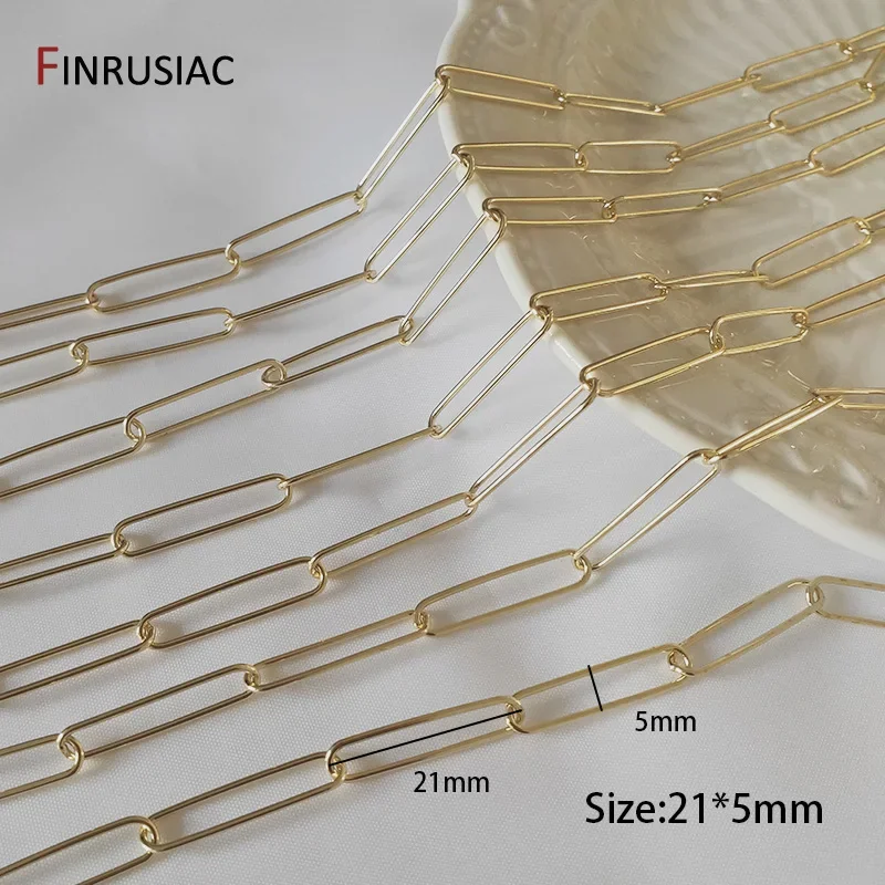 14K vergoldetes Messing Metall Rundes Gliederkabel Halskette Ketten Bulk für DIY Schmuckherstellung Materialien Handgefertigte Lieferungen – Detail 21