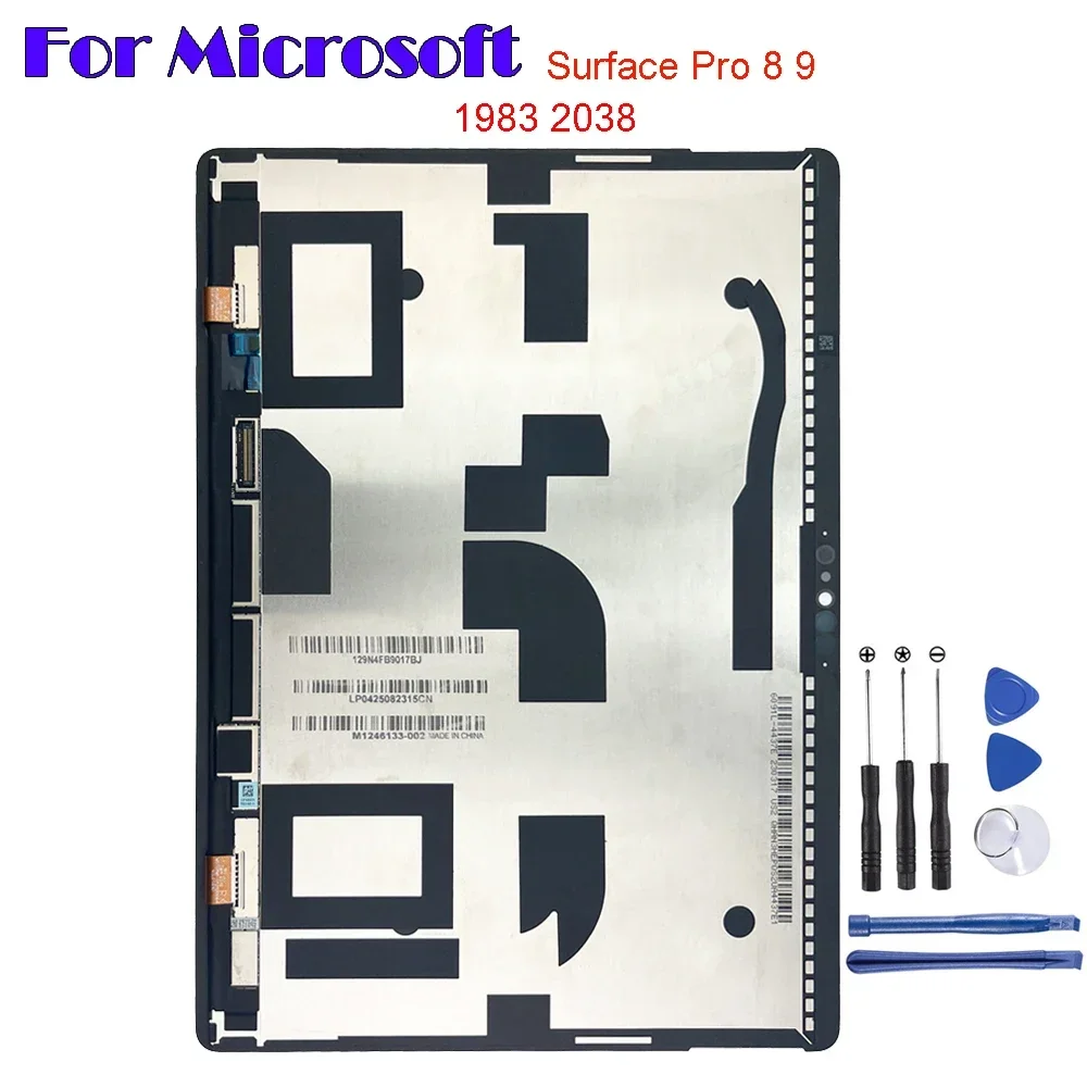 LCD touch screen digitalizador montagem para microsoft superfície pro 8 1983 pro 9 2038, aaa +