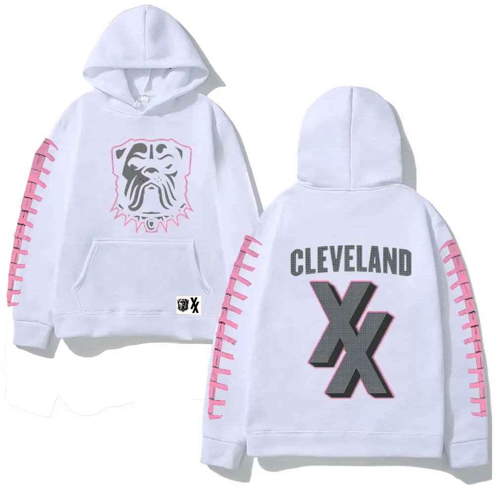 mgk x Cleveland Browns Langarm-Kapuzenpullover für Herbst/Winter, neue Grunge-Sweatshirts, Punk-Langarmkleidung, Kapuzenpullover