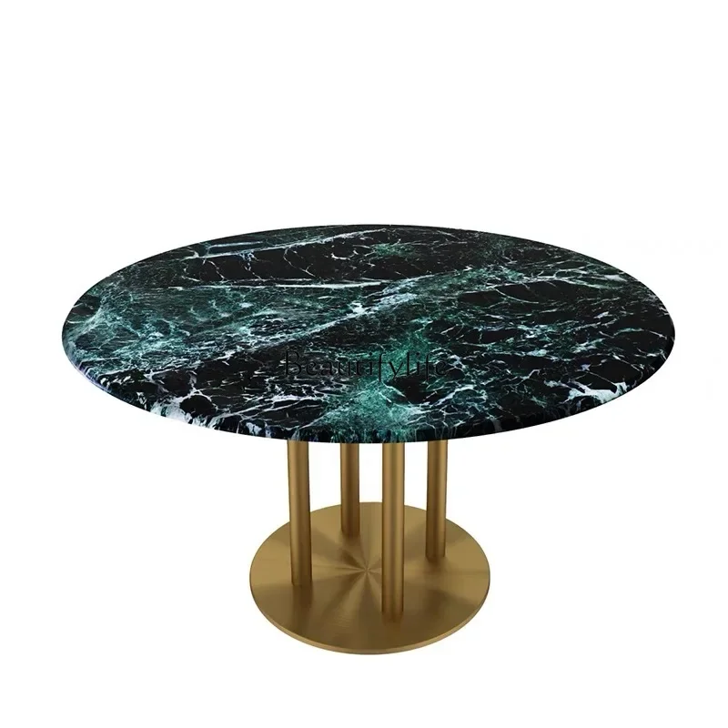 

z.Marble Italian Minimalist High-End Small Apartment Round Dining Table