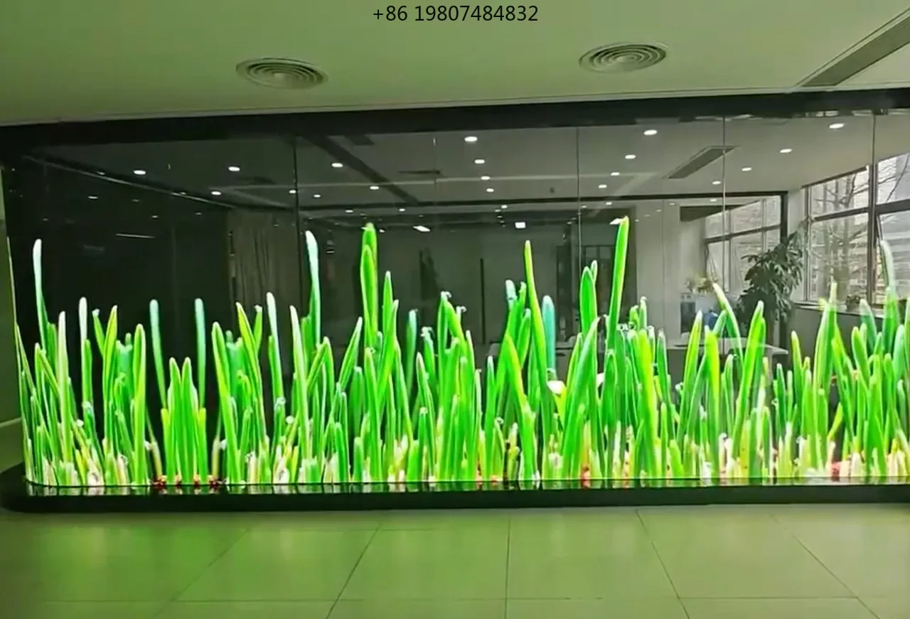 

High Transparency Flexible Transparent LED Film Screen, Aliexpress Hot Sale Full Color High Brightness for Commercial Glass