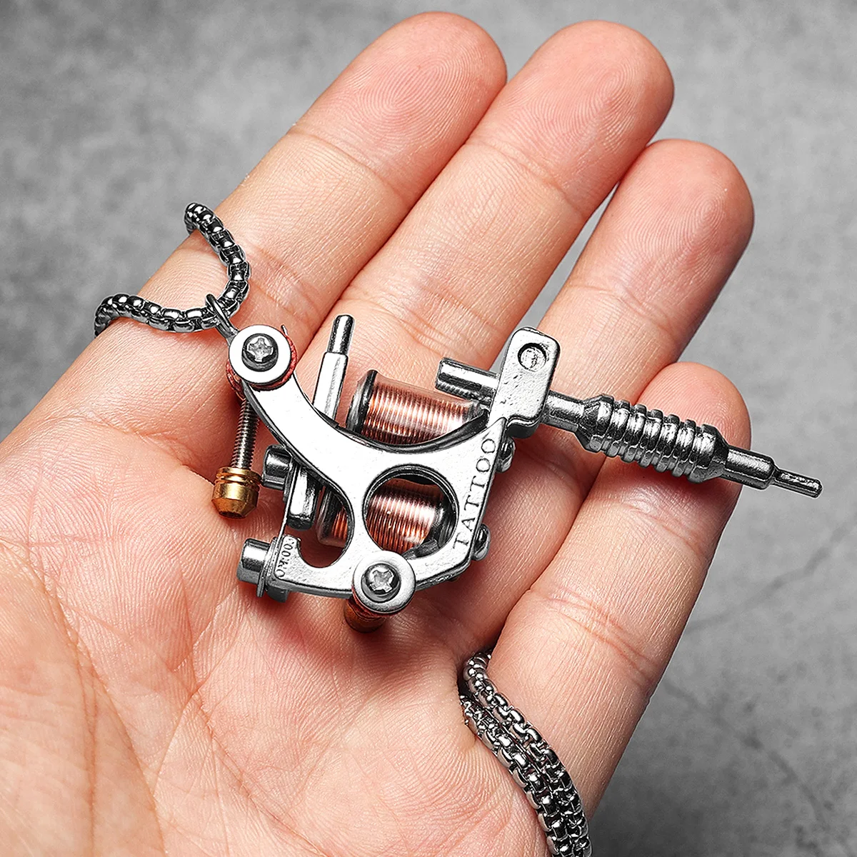 

Men Charm Tattoo Machine Stainless Steel Jewelry Necklaces With Pendant For Male Women Punk Hip Hop Accessories Gifts Wholesale