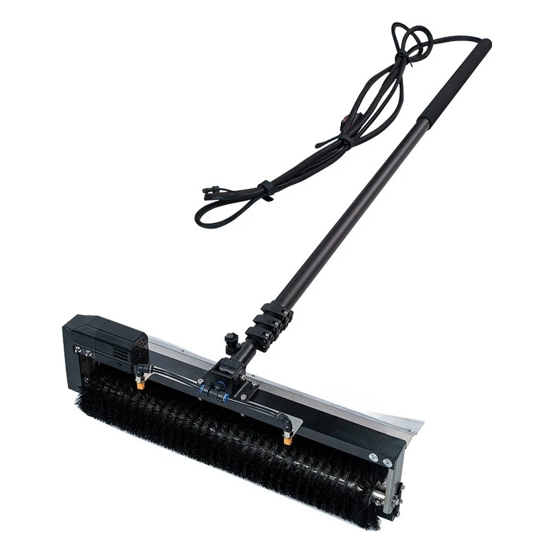 Photovoltaic cleaning roller brush aluminum alloy telescopic rod brushless motor