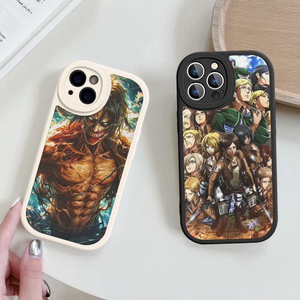 Attack On Titan Anime Phone Case Hard Leather For IPhone 16 15 14 13 12 Mini 11 14 Pro Max Xs X Xr 7 8 Plus Fundas