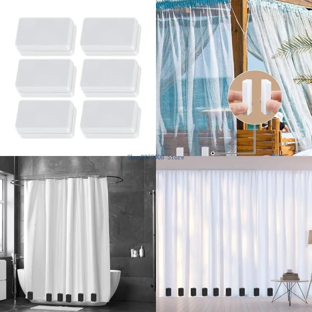 12Pieces Drapery Weights Waterproof for Outdoor and Indoor Curtains