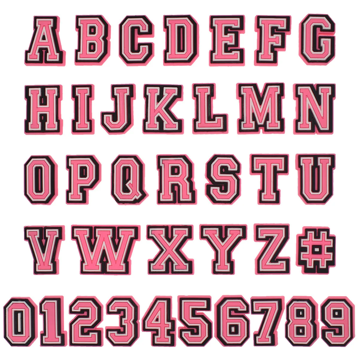 26/37pcs Colored Letters Glow-in-the-Dark Shoes Charms Garden Shoe Accessories Buckle Fit Clogs Decoration Sandals Decorate Gift