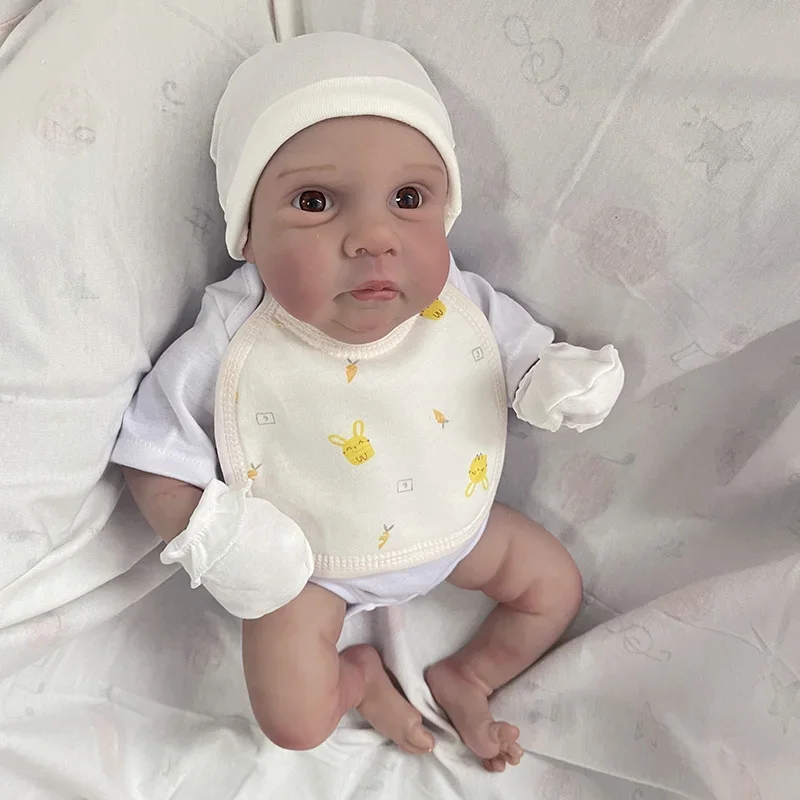 

NPK 20inch Already Painted Finished Reborn Baby Doll Miley Same As Picture Lifelike Soft Touch 3D Skin Painted Hair Visible