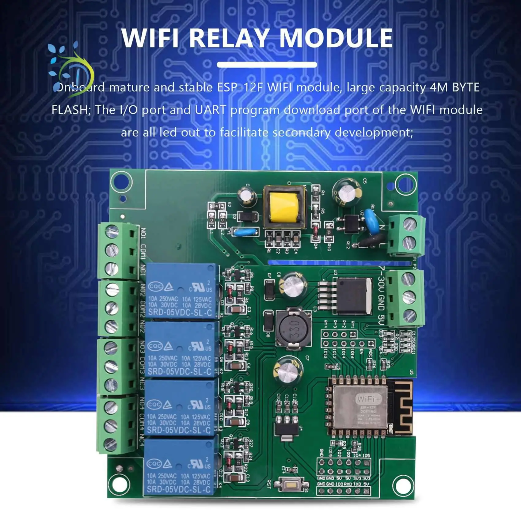 aee1-5x-esp8266-esp-12f-wifi-relay-module-4channel-ac90-250v-dc7-30v-5v-delay-relay-switch-for-arduino-ide