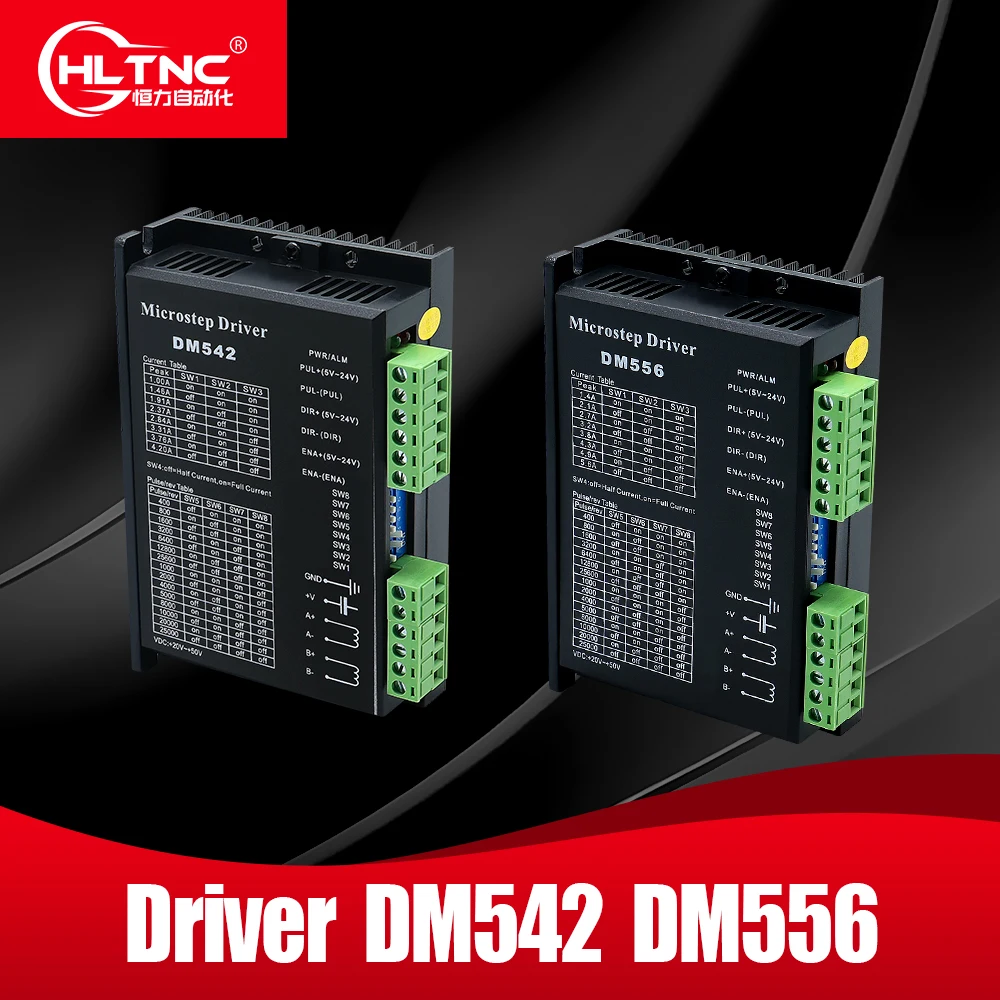 HLTNC 20-50VDC 4.2A Digital DM542 Dc 20-50v 5.6A DM556 Stepper Motor Driver Fit 2-Phase Nema 17 Nema23 Engine for CNC 3D Printer