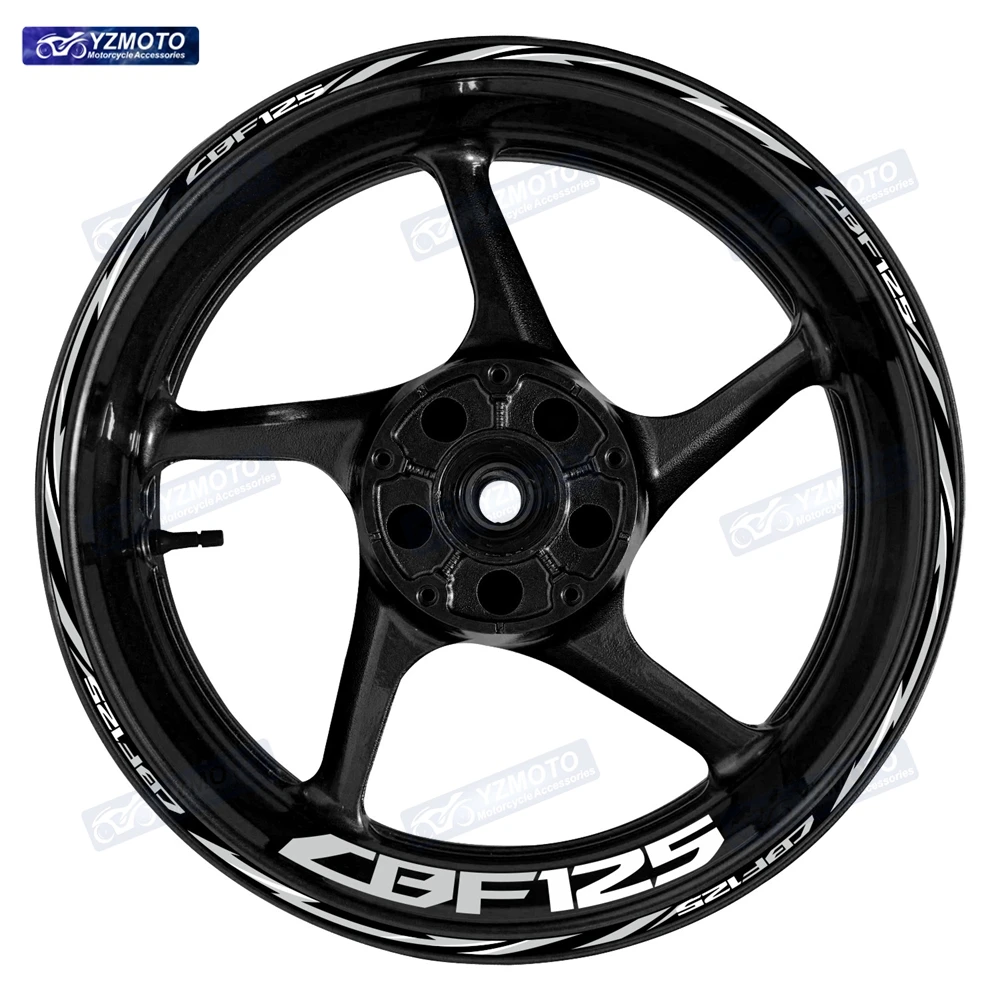 For Honda CBF125 CBF 125 Motorcycle 17 Inch Front Rear Racing Wheel Stickers Car Reflective Rim Motorbike Hub Tape Decal Sticker