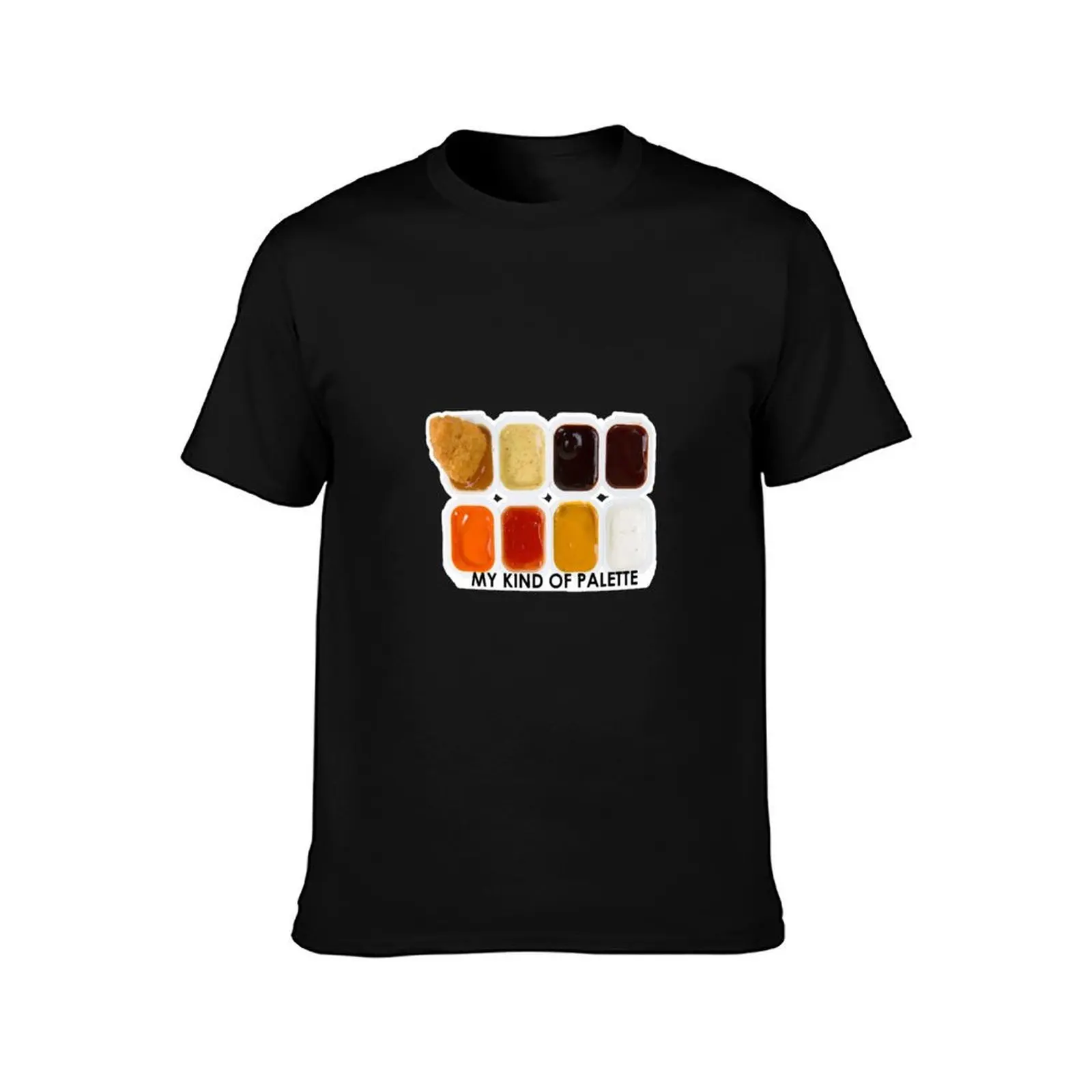 Chicken Nugget Palette T-Shirt Summer Casual Cotton Tee Oversized Streetwear Tops Vintage Graphic Print Unisex Men Women