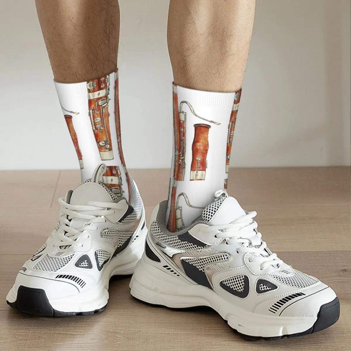 The Bassoon Socks Harajuku Super Soft Stockings All Season Long Socks Accessories for Unisex Gifts
