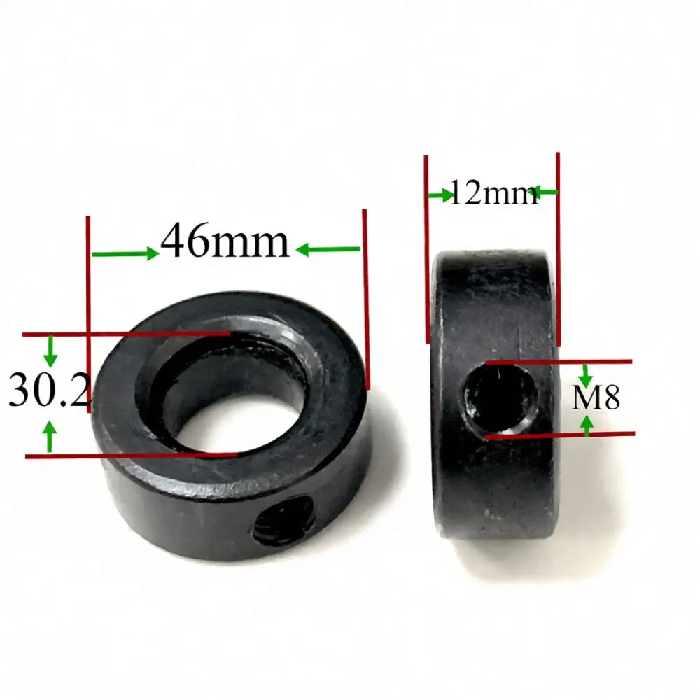 Adjustable Shaft Locking Ring Blackened Finished Set Screw Retainer Industrial Machine Parts Axial Fixing Secure Fastener