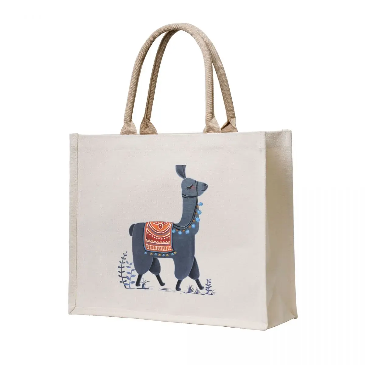 

Cute Llama Acrylic Art Tote Bag shopping trolley bag Women's shopper bag eco folding