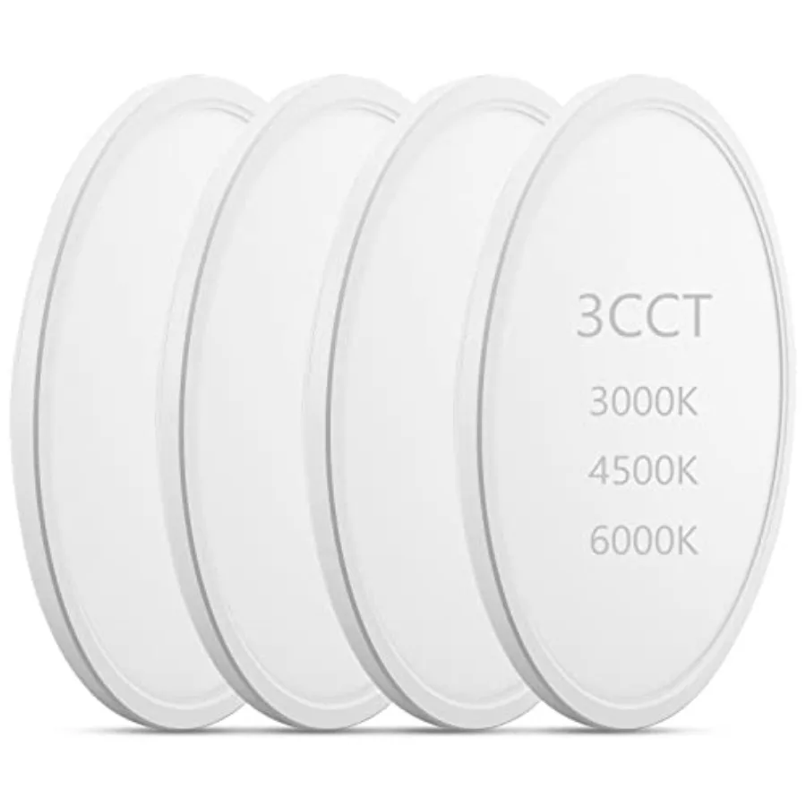 

LED Flush Mount Ceiling Lights Dimmable 12Inch 3200LM 24Watt 3000K 4500K 6000K Low Profile Surface Mount Super Slim Light Fixtu
