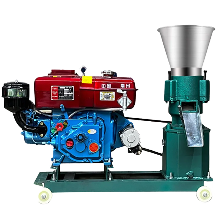 Hot Selling Diesel Engine Pellet Machine Farm Mill Granulator Animal Four Rollers Feed Processing Machines Pellet  Without Motor