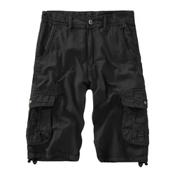 Herren Military Cargo Shorts 2024 brandneue Army Camouflage Shorts Männer Baumwolle lose Arbeit lässige kurze Hosen plus Größe kein Gürtel