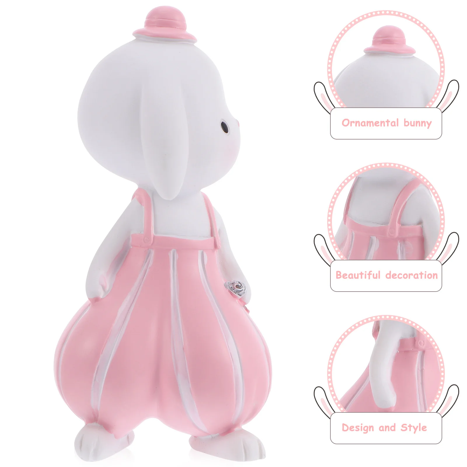 

Abaodam 1 Pc Easter Bunny Ornament Car Decor Cupcake Topper Decoration Resin Figure Flowerpot Miniature