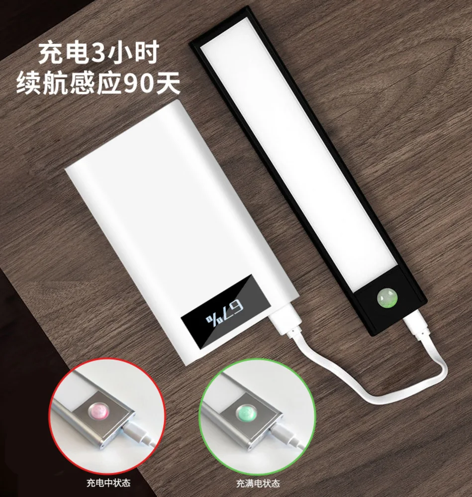 Ultra Thin Hand Scanning Induction Cabinet Light Usb Charging Human Body Small Night Led Wall Minimalist