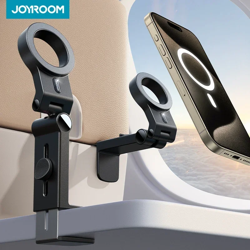 JOYROOM for Magsafe Airplane Phone Holder Travel Essentials Hands-Free Plane Phone Holder for iPhone 16 Pro Max Magnetic Case